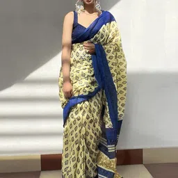 JAINICA Floral Pure Cotton Saree-34