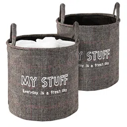Kuber Industries Grey Set of 2 Regular Multi-Utility Organisers-34