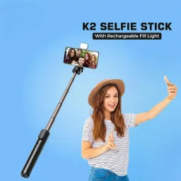 Monrix Selfie Stick Tripod Stand with Bluetooth Remote Bluetooth Selfie Stick Bluetooth Selfie Stick image 2