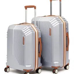 uppercase Set Of 2 Vector Textured Hard-Sided Trolley Bags-7