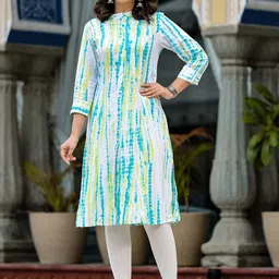 SINSINI Women Leheriya Striped Indie Prints Kurta-picture-20
