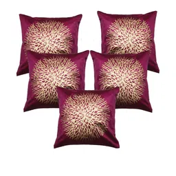 India Furnish Purple Abstract Velvet Square Cushion Cover-picture-41