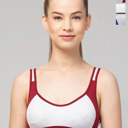 ULLAS Women Pack of 3Full Coverage Non Padded Sports Bra-29