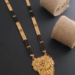 V.K.PAYAL.JEWELLERY Gold-Plated Artificial Beads Mangalsutra-picture-26