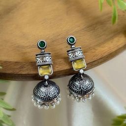 NAMAN ARTS Contemporary Jhumkas Earrings-57