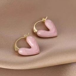 Krelin Heart Shaped Hoop Earrings-image-16