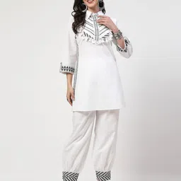 COSMIC TRIO Women Yoke Design Regular Pure Cotton Kurta with Salwar-picture-17