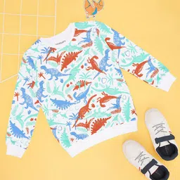 Pantaloons Junior Boys Printed Cotton Pullover Sweatshirt-image-81