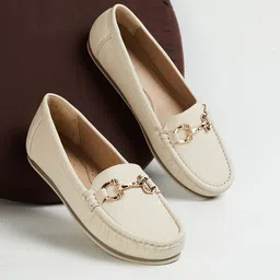 CODE by Lifestyle Women Textured PU Loafers-97