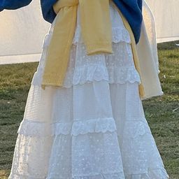 LULU & SKY Girls High-Rise Tiered A-Line Skirts-image-91