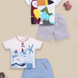 BABY GO Boys Printed T-shirt and Shirt with Shorts-image-30