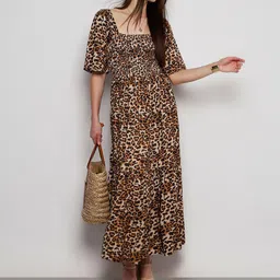 Vero Moda Women Animal Print Fit & Flare Maxi Dress-image-59
