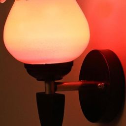 Somil Premium Designer Glass Wall / Night Lamp Elegant & Stylish Dcor Accent for Modern Interiors, Color- Pink, Size:- 20.5 X 21.5 X 19.5 CM-picture-39