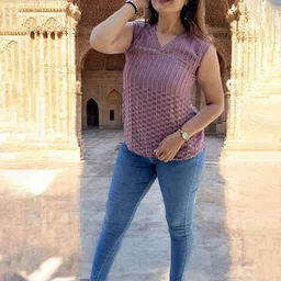 Bhanderi Fashion Women Self Design Sleeveless Georgette Top-image-84