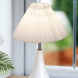Homesake White Metal Industrial Frusturical Shaped Table Lamp-image-74