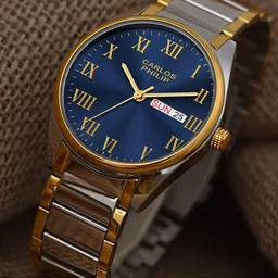 CARLOS PHILIP Men Stainless Steel Bracelet Style Straps Analogue Watch RSG12_BLUE_TT_IGP-image-37