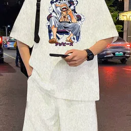 LOCAVESTIR Boys One Piece Luffy Printed T-shirt With Shorts-image-8
