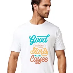 BLUEFICUS Typography Printed Bio Finish Slim Fit T-shirt-image-90