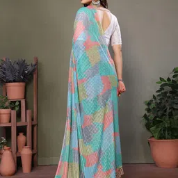 DIVASTRI Pure Georgette Block Print Saree image 2