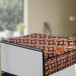 The Furnishing Tree Coffee Brown Printed Refrigerator Cover-image-76