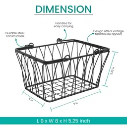 Go Hooked Pack of 4 Twist Storage Basket with Handle image 4