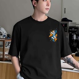 KAIDO Graphic Printed Round Neck Drop-Shoulder Sleeves Cotton Oversized T-shirt-picture-29