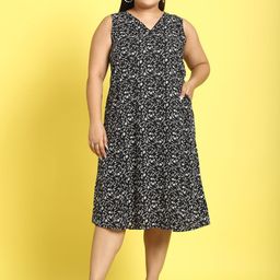 theRebelinme Floral Print A-Line Midi Dress-picture-13