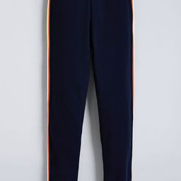 Hopscotch Girls Navy Blue Side Stripe Lycra Blend Stretchy Leggings-picture-39