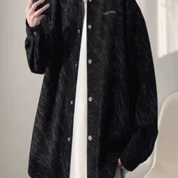 StyleCast Men Standard Oversized Fit Spread Collar Abstract Printed Casual Shirt-image-49