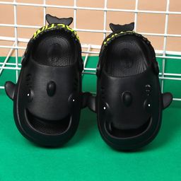 KATS Kids Black Printed Clogs Flip Flops-63