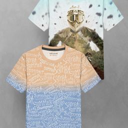 HELLCAT Boys 2 Printed Raw Edge T-shirt-image-53