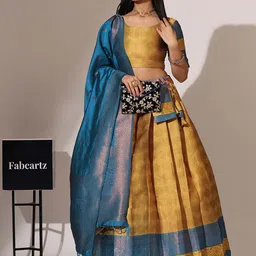 Fabcartz Semi-Stitched Lehenga & Unstitched Blouse With Dupatta-picture-16