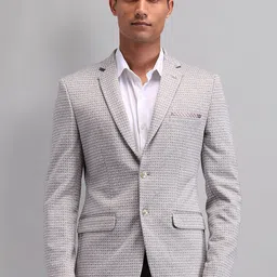 AD By Arvind Printed Tailored -Fit Single-Breasted Blazers-picture-5