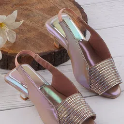 LMG Lifestyle Girls Embellished Kitten Mules-55