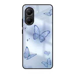 QRIOH Printed Poco X7 Pro 5G Winged Elegance Glass Back Case Mobile Accessories-image-72