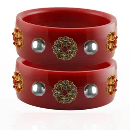 Vidhya Kangan Multi-Coloured Brass Bangles-90