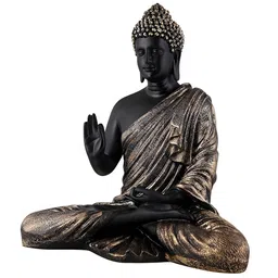 krishnagallery1 Copper-Toned & Black Buddha Idol Showpiece-image-90