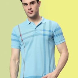RELANE Men Checked Polo Collar Pockets T-shirt-image-93