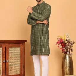 Jompers Men Printed Regular Kurta with Pyjamas image 3