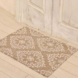 Ariana Cream-Color & Green Cotton Printed Anti-Skid Doormats-picture-8