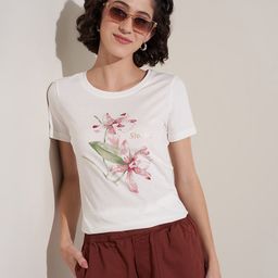 Honey by Pantaloons Women Floral Printed T-shirt-image-77