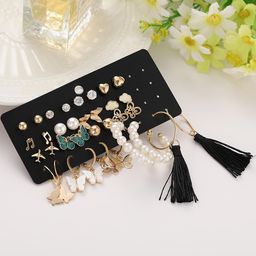 DressBerry Gold-Plated Stud Earrings-image-13