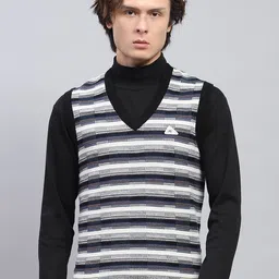 Monte Carlo Men Cable Knit Woollen Sweater Vest-image-43