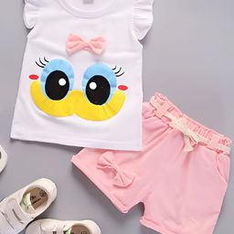 4YOU DRESSES Girls Printed Top With Shorts-image-74