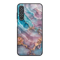 QRIOH Abstract Printed Samsung Galaxy M35 5G Shine Spark Glass Back Case-image-91