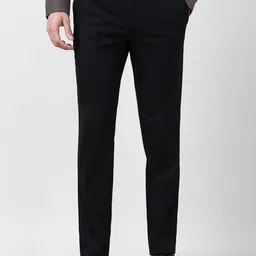 Peter England Men Slim Fit Mid-Rise Formal Trousers-picture-4
