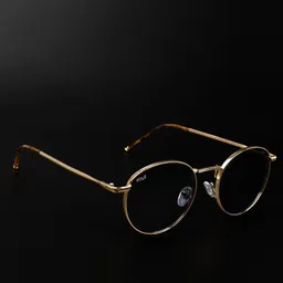 Irayz Unisex UV Protected Round Sunglasses Royal Pento- GLD-BLK-37