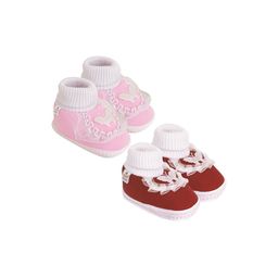 NESKA MODA 12 To 18 Months Non Slip Baby Girls Pack of 2 Pair Soft Cotton Butterfly Frill Booties-image-69