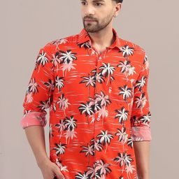 AMSWAN Men Floral Opaque Printed Casual Shirt-image-55