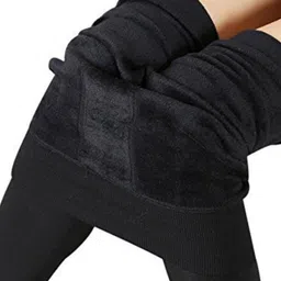 SECRETS BY ZEROKAATA Women High Waist Fleece Winter Fur Pantyhose Stockings-picture-30